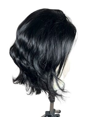 Black Body Wave Human Hair Lace Front 12 Inch Bob Wig